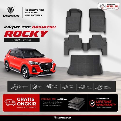 (HARGA PABRIK) Versus Karpet Mobil Daihatsu Rocky Khusus Matic 2021 – Sekarang Bahan TPE