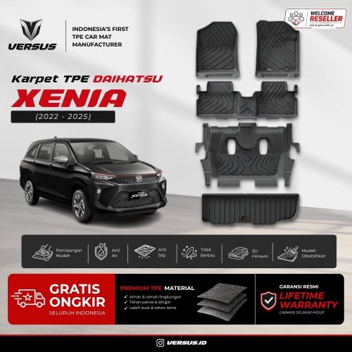 (HARGA PABRIK) Versus Karpet Mobil All New Veloz/Avanza/Xenia 2022-Sekarang Bahan TPE