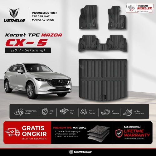 (HARGA PABRIK) VERSUS Karpet Mobil MAZDA CX-5 2017-Sekarang Bahan TPE