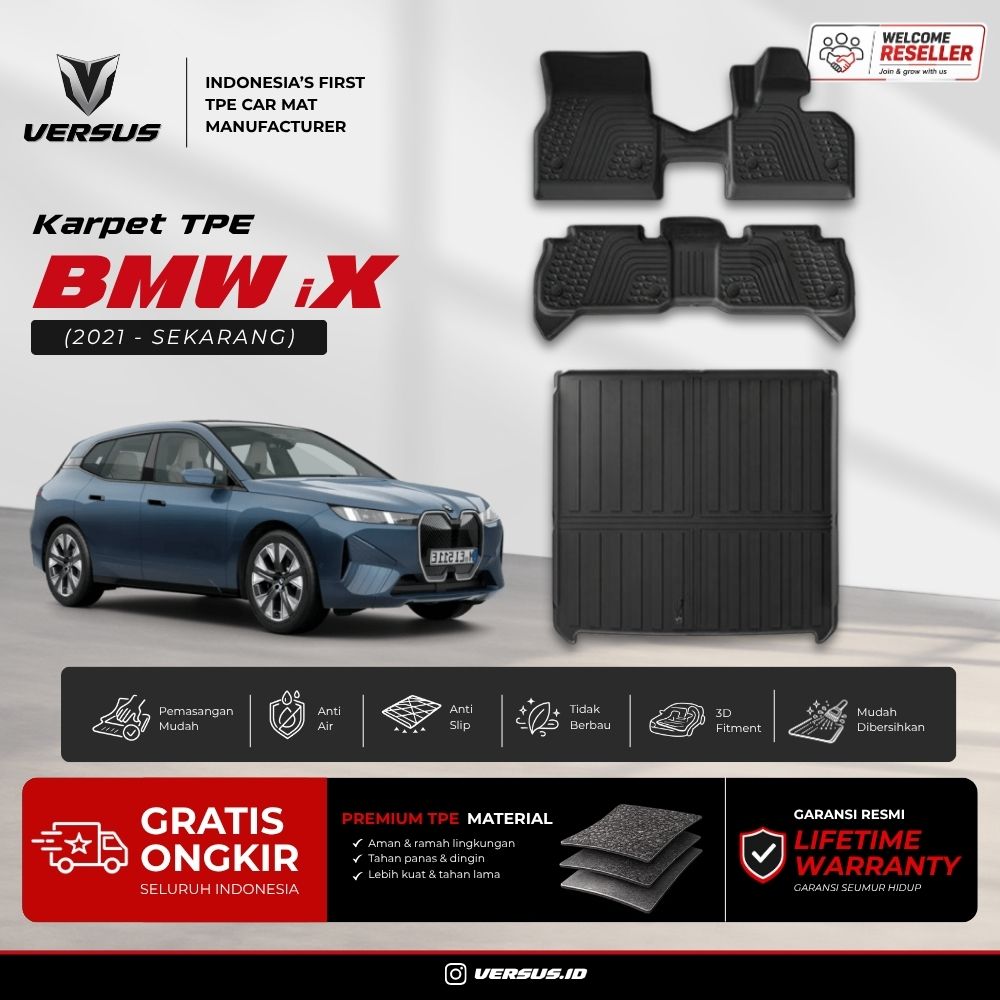 (HARGA PABRIK) Versus Karpet Mobil BMW iX 2021-Sekarang Bahan TPE