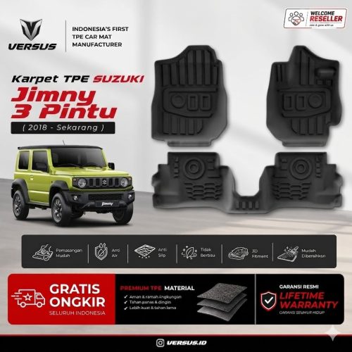 (HARGA PABRIK) Versus Karpet Mobil SUZUKI Jimny 3 Pintu 2019-Sekarang Bahan TPE