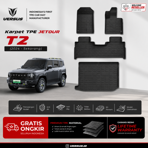 (HARGA PABRIK) Versus Karpet Mobil JETOUR T2 2025-Sekarang Bahan TPE