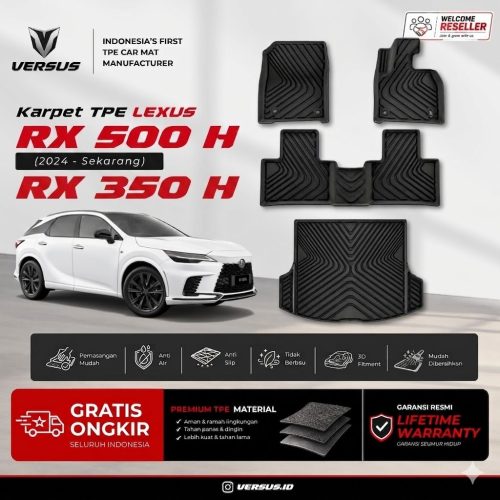 (HARGA PABRIK) VERSUS Karpet Mobil LEXUS RX 500H & RX 350H 2024-Sekarang Bahan TPE
